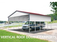 Virginia Vertical Roof Double Carport Prices