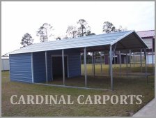 Carport with Storage Building