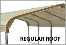 Carport with Storage Regular Roof