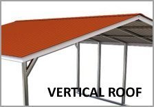 Carport with Storage Vertical Roof