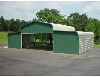 Barn Shelter | Regular Roof | 42W x 21L x 9H | Metal