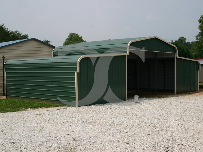 Steel Storage Barn Regular Roof 42W x 26L x 9H Barns