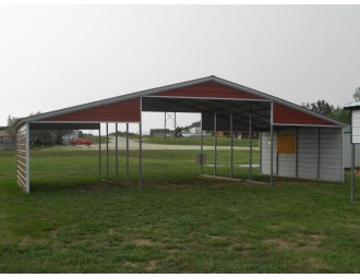 Metal Barn Shelter | Vertical Roof | 44W x 21L x 10H | Barn