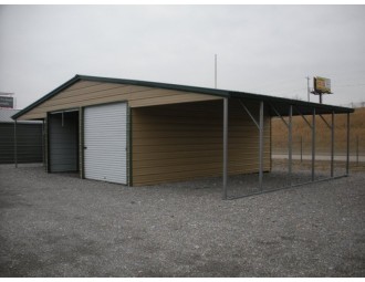 Metal Barn Building | Vertical Roof | 46W x 26L x 11H | Single Slope Roof