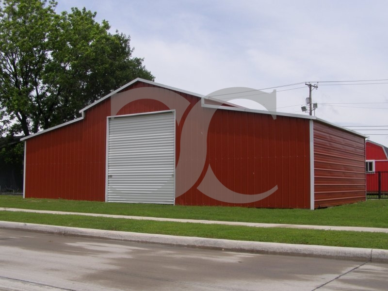 Carolina Barn | Boxed Eave Roof | 44W x 26L x 11H | Raised Center Aisle