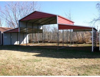 Metal Barn Building | Boxed Eave Roof | 46W x 21L x 12H | Carolina Barn