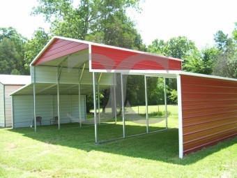 Metal Barn | Boxed Eave Roof | 42W x 21L x 12H | Shelter