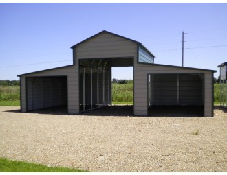 Metal Horse Barn | Boxed Eave Roof | 36W x 26L x 12H | Shed