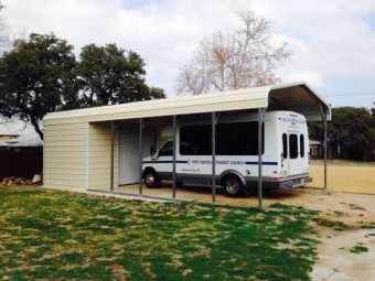 Carport | Regular Roof | 16W x 36L x 8H Utility Carport