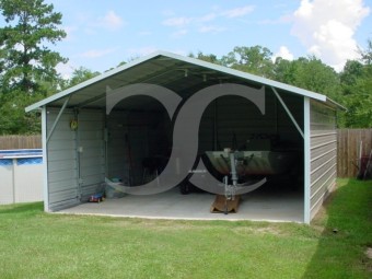 Carport | Boxed Eave Roof | 18W x 21L x 7H