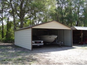 Carport | Boxed Eave Roof | 20W x 21L x 7H