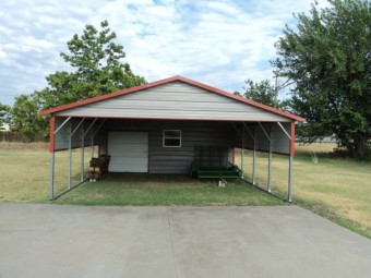 Carport | Boxed Eave Roof | 20W x 26L x 7H Utility Carport Combo