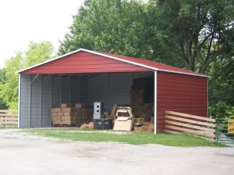 Carport | Boxed Eave Roof | 28W x 26L x 12H