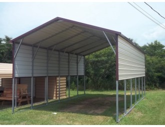 Carport | Boxed Eave Roof | 18W x 31L x 11H | RV Carport