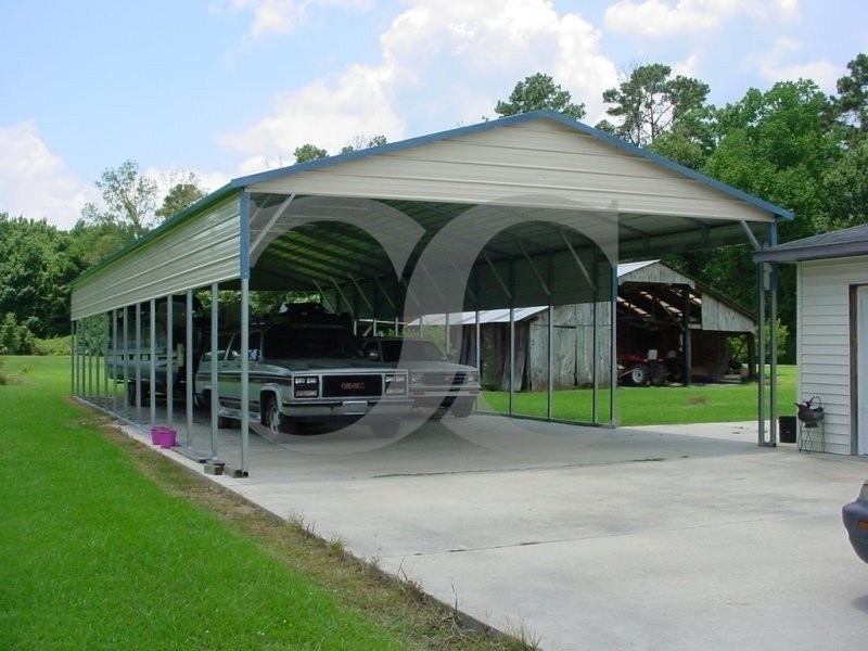 Carport Vertical Roof 24W X 61L X 10H 2 Panels