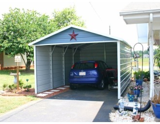 Carport | Boxed Eave Roof | 12W x 21L x 7H