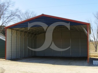 Carport | Vertical Roof | 30W x 31L x 12H Triple-Wide