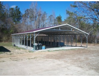 Carport | Vertical Roof | 30W x 41L x 6H Triple-Wide