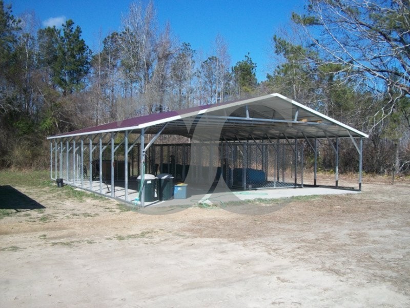 Carport Vertical Roof 30w X 41l X 6h Triple Wide