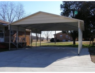 Carport | Boxed Eave Roof | 20W x 26L x 8H` | 2 Gables | 2 18