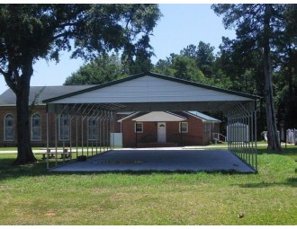 Carport | Vertical Roof | 30W x 51L x 10H` | 2 Gables | 2 18