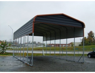 Carport | Regular Roof | 20W x 36L x 12H | RV Motorhome Carport Shelter