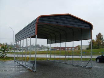 Carport | Regular Roof | 20W x 36L x 12H | RV Motorhome Carport Shelter