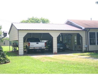 Carport | Vertical Roof | 24W x 26L x 8H` | 1 Extended Gable | More...