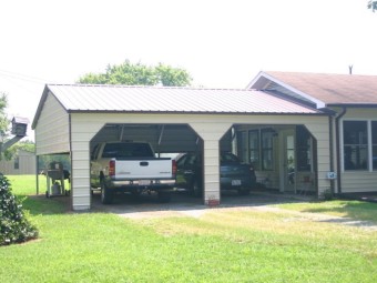 Carport | Vertical Roof | 24W x 26L x 8H | 1 Extended Gable | More