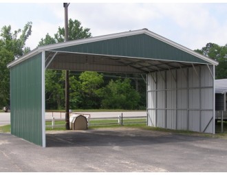 Carport | Vertical Roof | 30W x 21L x 10H Triple-Wide