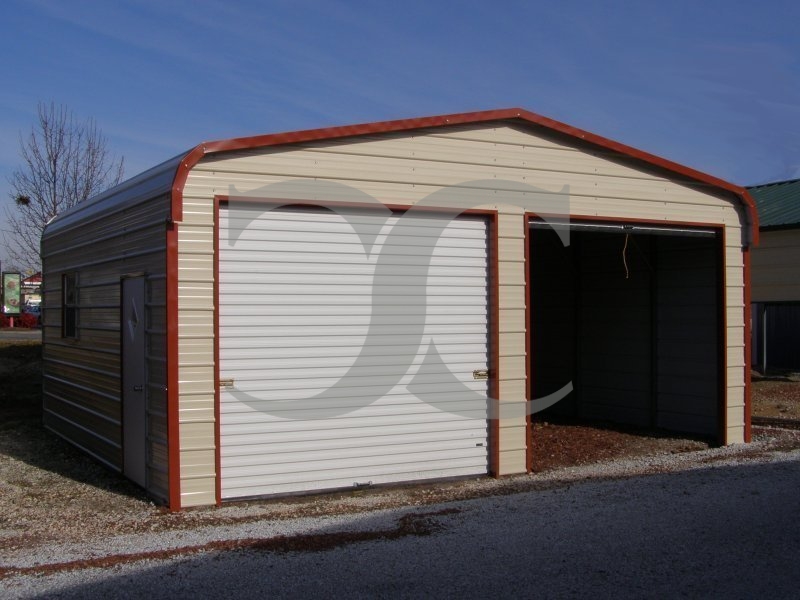 Garage | Regular Roof | 18W x 21L x 9H` | 2-Car Garage