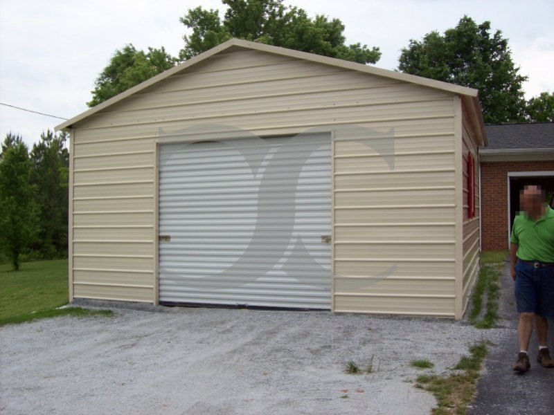 Garage | Boxed Eave Roof | 20W x 26L x 9H |  1-Car Garage