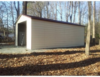 Garage | Boxed Eave Roof | 18W x 31L x 8H |  Single Car Garage