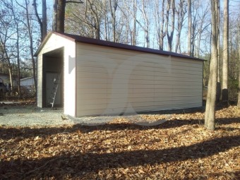 Garage | Boxed Eave Roof | 18W x 31L x 8H |  Single Car Garage