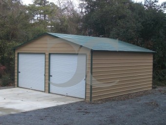Garage | Boxed Eave Roof | 24W x 26L x 10H` | Side Entry