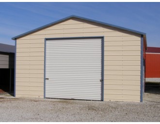 Garage | Boxed Eave Roof | 20W x 21L x 10H | Enclosed Garage