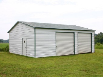 Garage | Boxed Eave Roof | 24W x 31L x 10H | Side Entry Worskhop