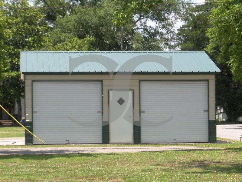 Garage | Vertical Roof | 24W x 26L x 9H | Side Entry Garage