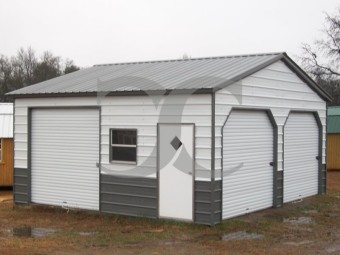 Garage | Vertical Roof | 22W x 21L x 9H | Metal Garage