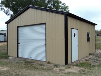 Garage | Vertical Roof | 18W x 21L x 9H | 1-Car Garage