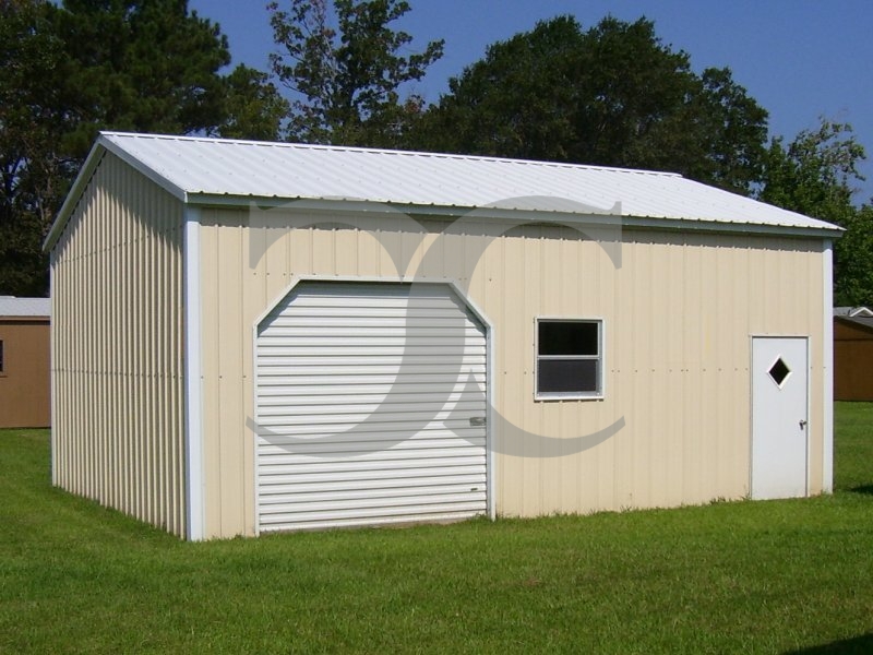Garage | Boxed Eave Roof | 12W x 21L x 10H | One Car Garage Garage | Boxed Eave Roof | 12W x 21L x 10H | One Car Garage
