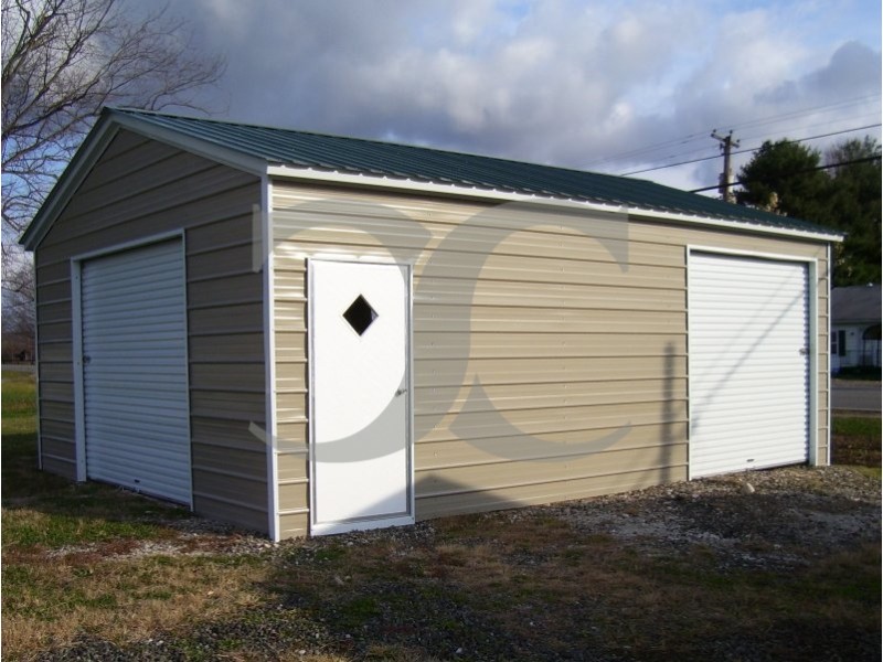 Single Car Garage | Vertical Roof | 18 x 26L x 9H | Metal Garage