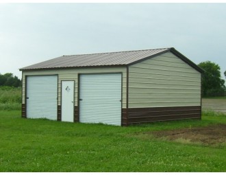 Metal Garage | Vertical Roof | 24W x 26L x 9H | Side Entry