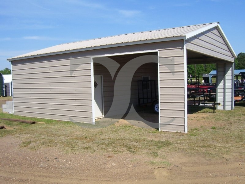 Custom Storage Garage | Vertical Roof | 24W x 31L x 10H | Metal Garage