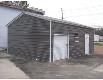 Metal Garage | Vertical Roof | 20W x 26L x 8H |  Metal Building