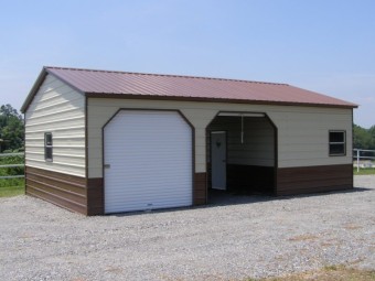 Steel Garage | Vertical Roof | 24W x 41L x 9H | Workshop