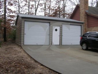 Side Entry Garage | Vertical Roof | 22W x 26L x 9H |  2-Car