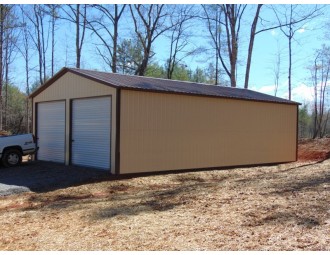 Metal Workshop | Vertical Roof | 24W x 41L x 11H | Steel Building