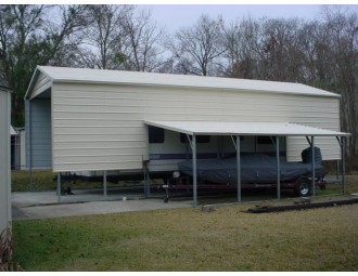 Carport | Vertical Roof | 12W x 41L x 11H | RV Carport