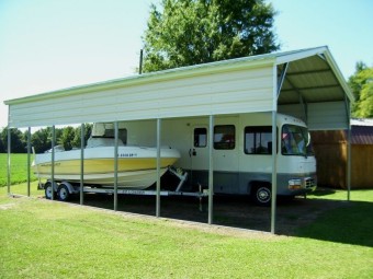 Carport | Vertical Roof | 18W x 36L x 12H RV and Boat Carport